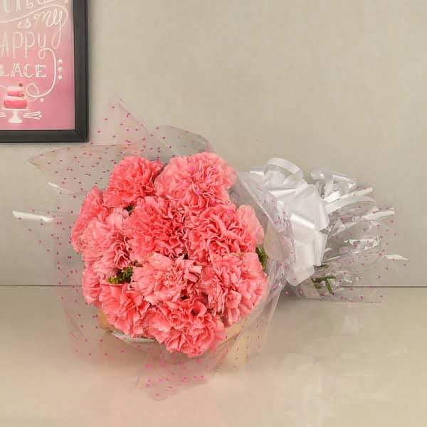 Lovely Pink Carnations Bunch