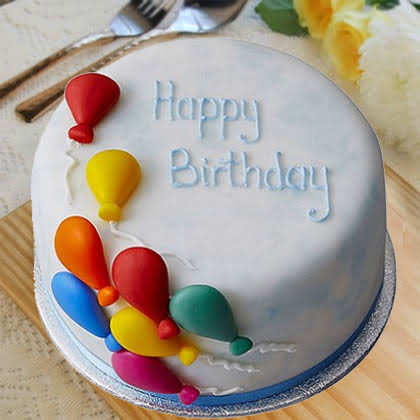 Birthday Fondant Cake