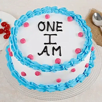 Adorable First Bday Vanilla Cake