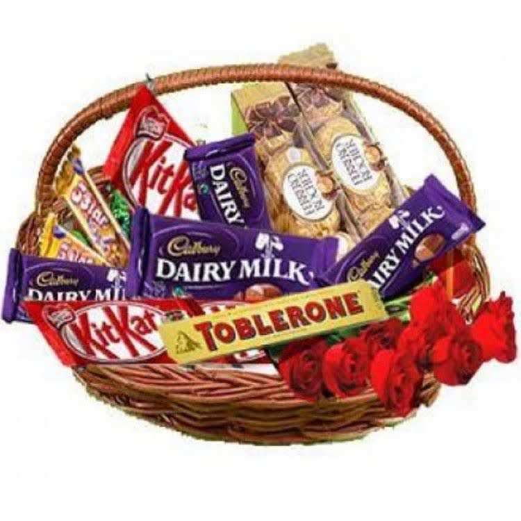 Chocolate Hamper with Rose