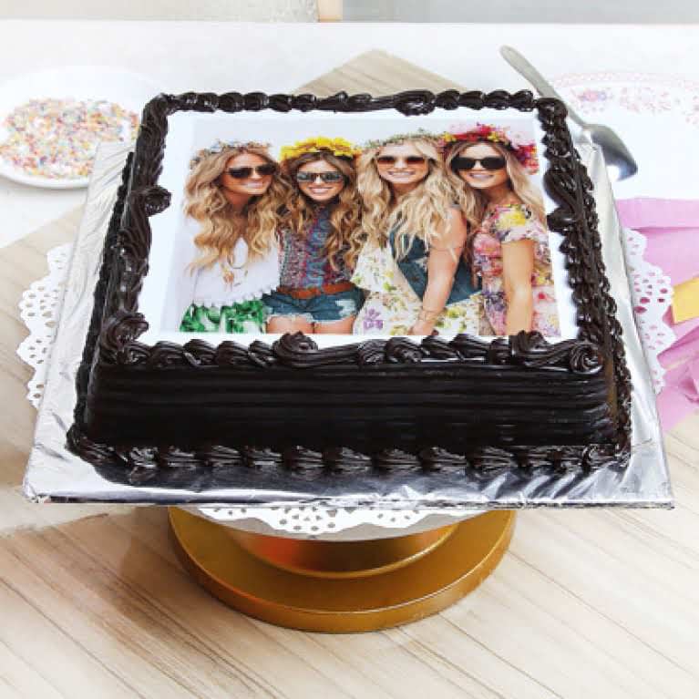 Chocolate Personalised Photo Cake
