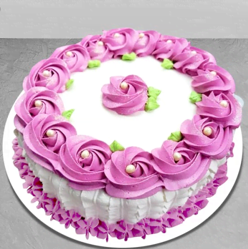 Purple Flower Pineapple Cake
