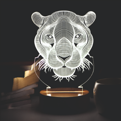 LIONESS 3D LED Acrylic Lamp