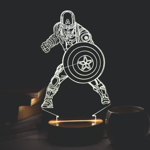 CAPTAIN AMERICA 3D LED Acrylic Lamp
