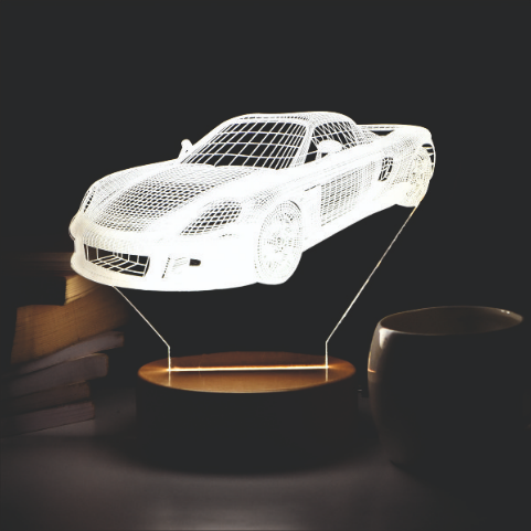 FERRARI 488 3D LED Acrylic Lamp