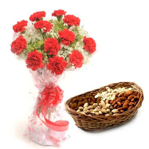 Carnations and Dry Fruits
