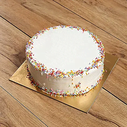 Rainbow Coloured Vanilla Cake