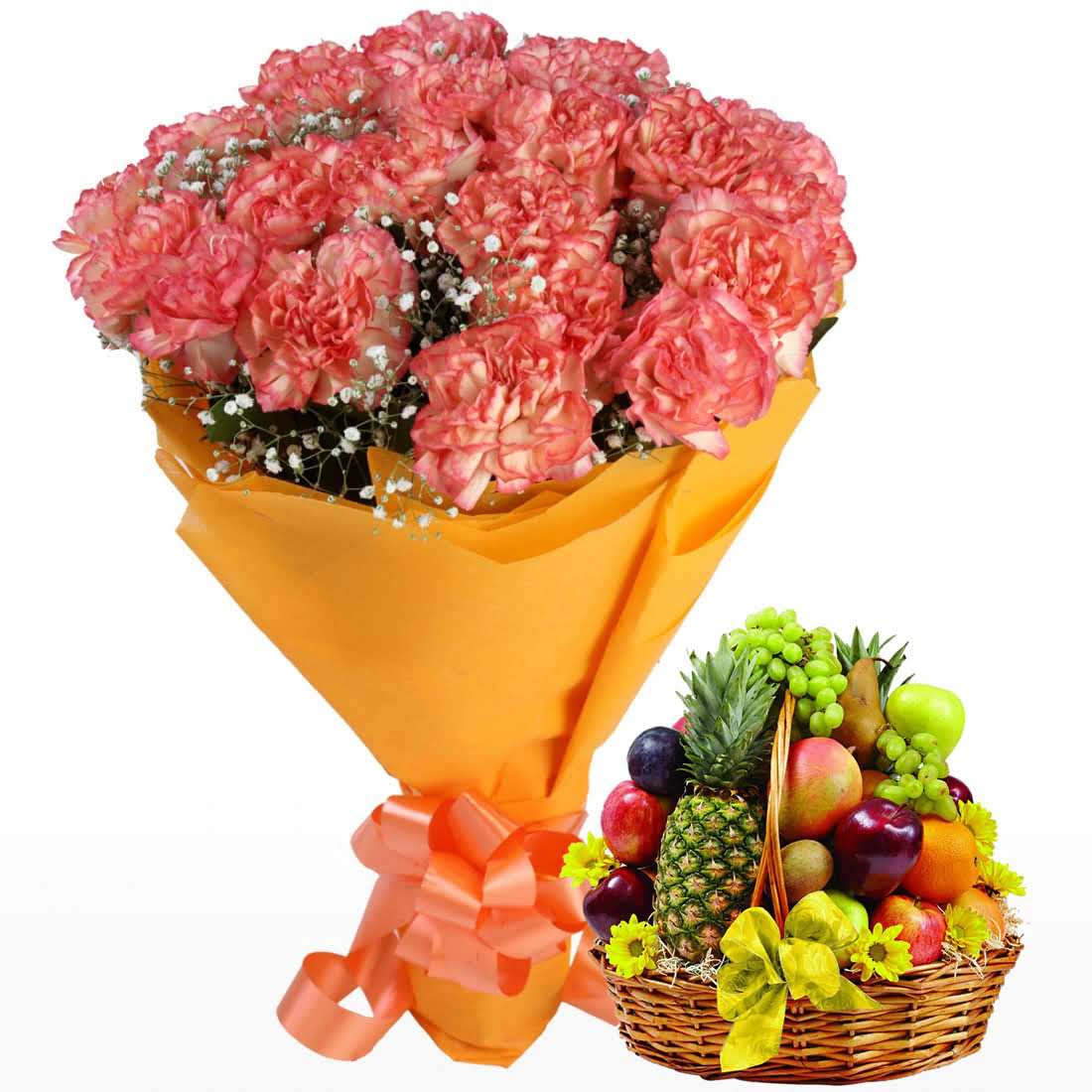 Orange Carnation With Fruit