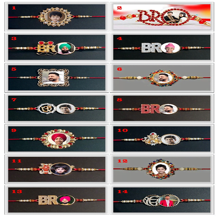 Personalised Photo Metal Rakhi