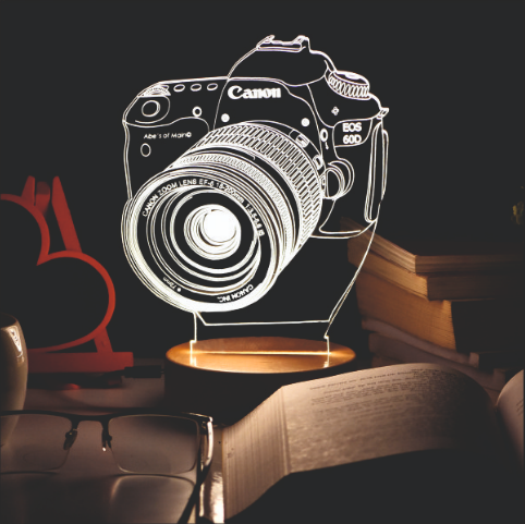 CANON CAMERA 3D LED Acrylic Lamp