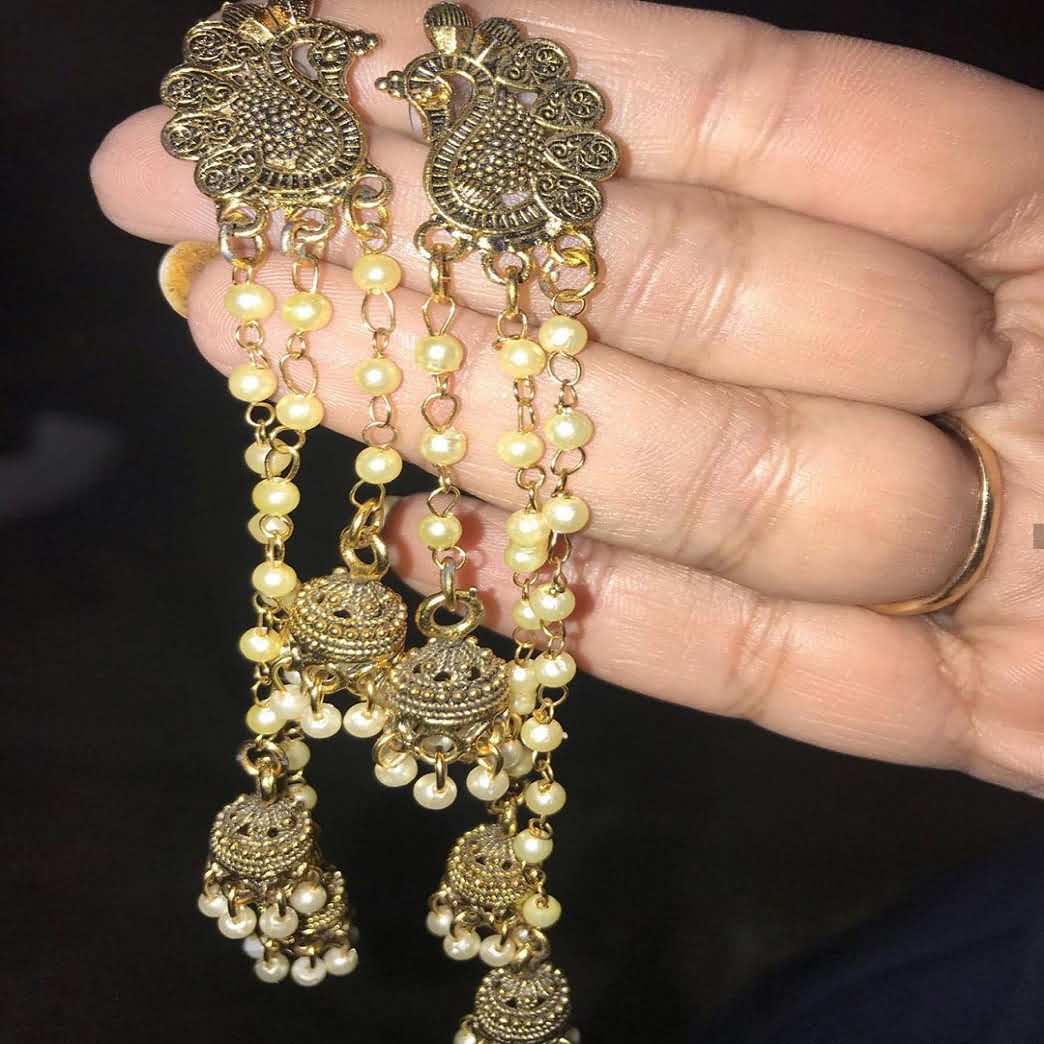 Peacock Three Layer Jhumki