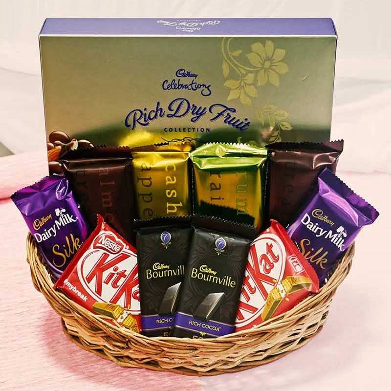 Basket Of Assorted Chocolate