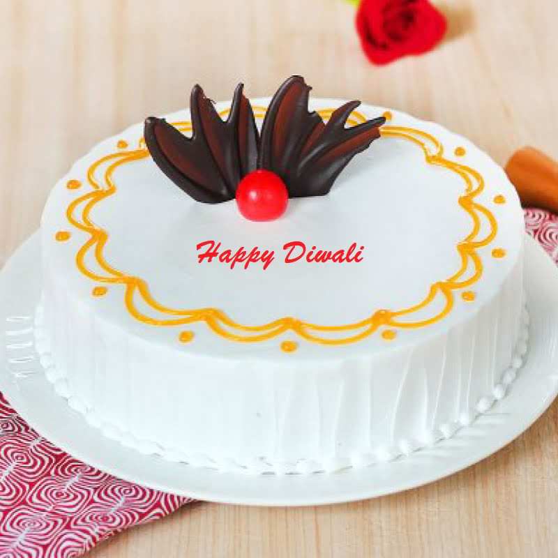 Delightful Vanilla Diwali Cake