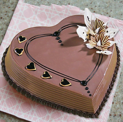 Heart Shape Coffee Cake