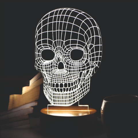 SKULL 3D LED Acrylic Lamp