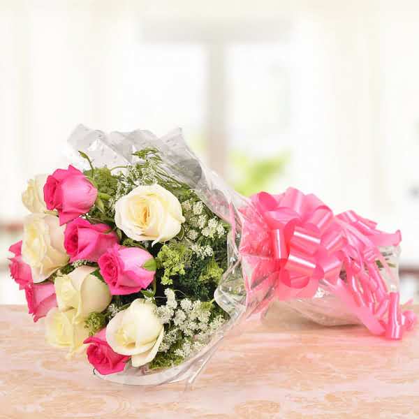 Pink N White Roses