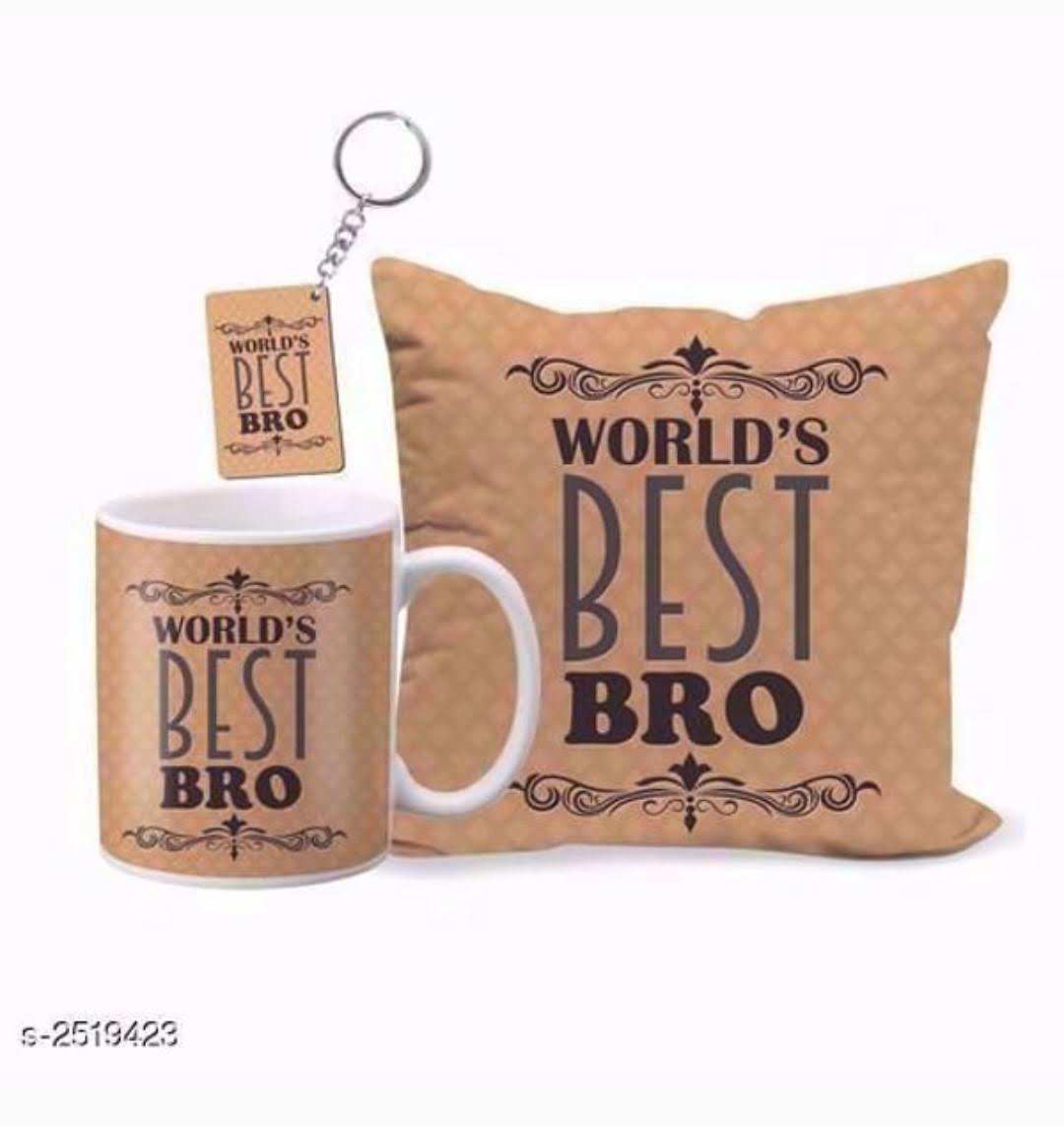 Best Bro Cushion Mug n Key Chain Combo