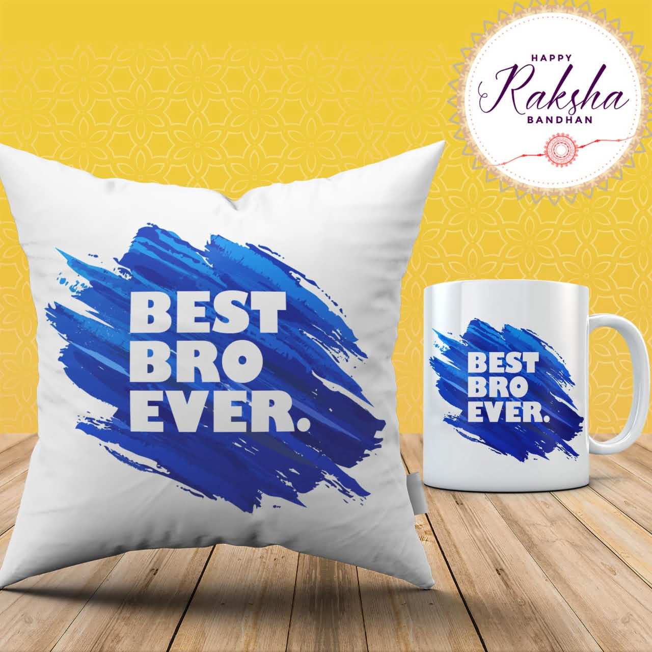 Best Bro Ever Cushion Mug Combo