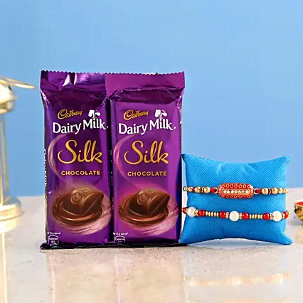 Dairy Milk Silk With 2 Rakhi