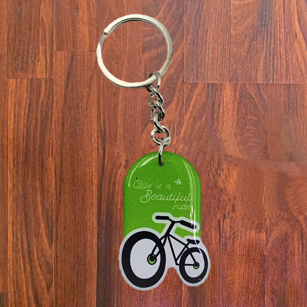 Life is beautiful ride Key Chain