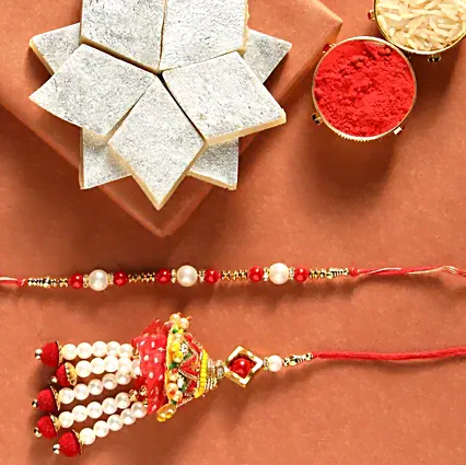 Rakhi Set and Kaju Katli Hamper