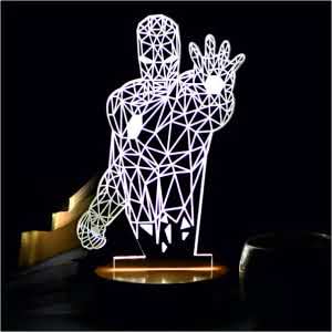 Iron Man 3D LED Acrylic Lamp