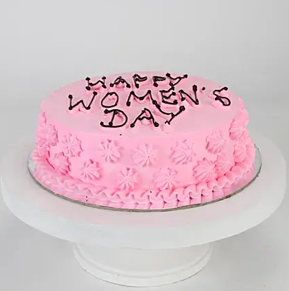 Happy Womens Day Strawberry Cake