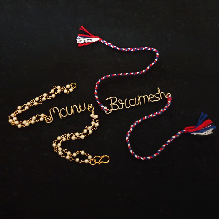 Personalised Metal Bhai Bhabi Rakhi