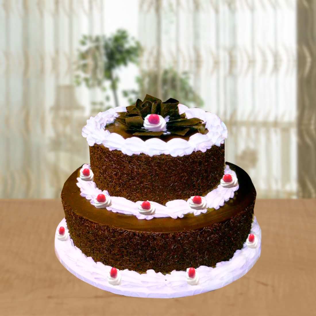 2 Tier Black forest cake