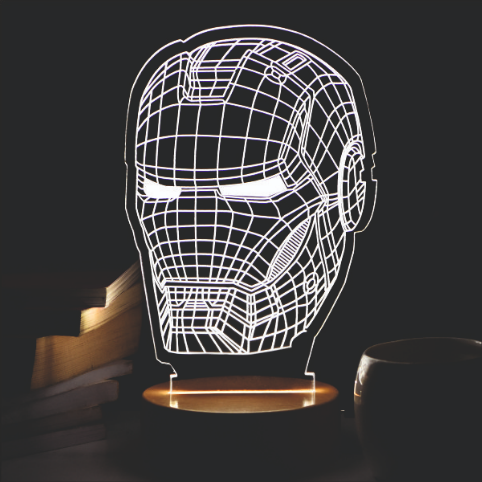 IRON MAN HEAD 3D LED Acrylic Lamp