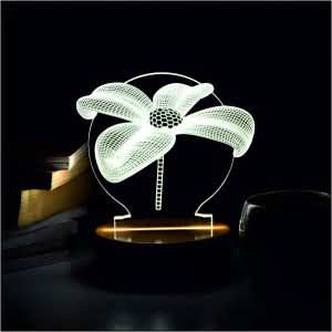 Flower Shape 3D LED Acrylic Lamp