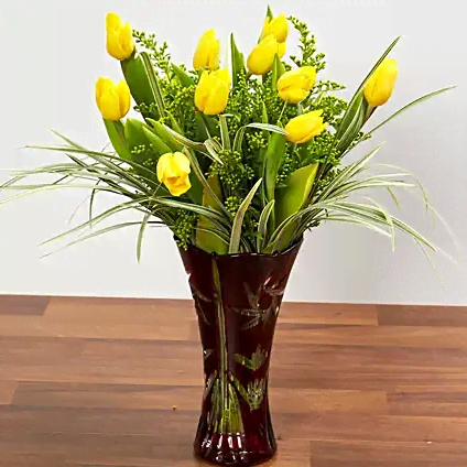 Yellow Tulips Vase