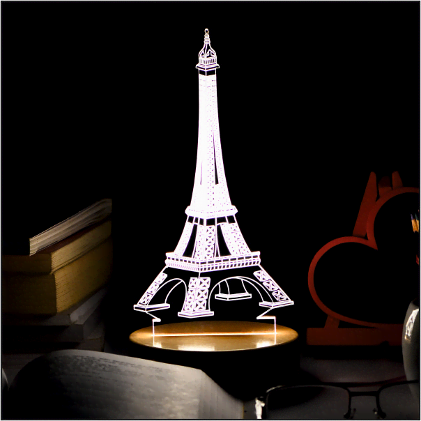 Eiffel Tower 3D LED Acrylic Lamp