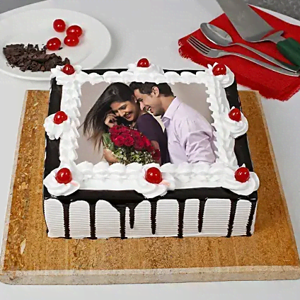 Sweet Black Forest Photo Cake