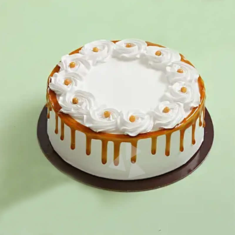 Half Kg Eggless Butterscotch Cake