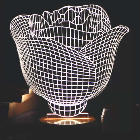 ROSE 3D LED Acrylic Lamp