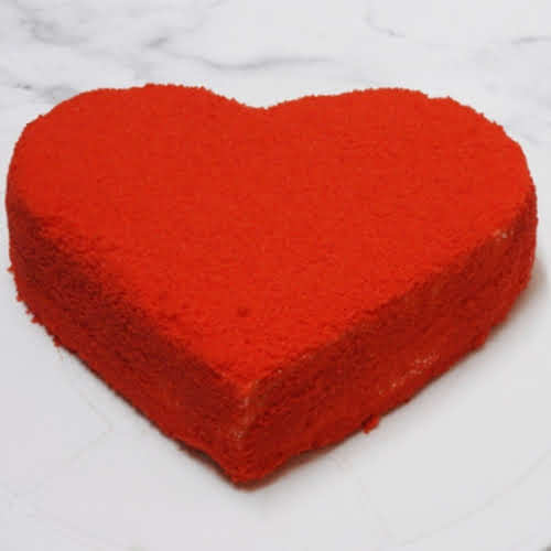 Heart Shape Eggless Red Velvet Cake